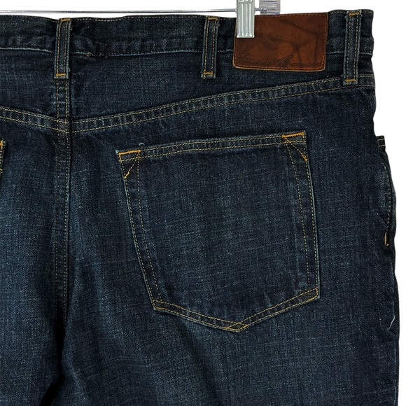 Eddie Bauer Men's 42x34 Relaxed Fit Dark‎ Wash Flannel Lined Denim Jeans - Picture 13 of 13